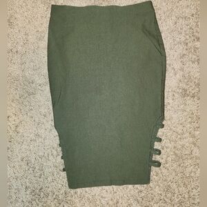 Charlotte Russe Dark Green Pencil Skirt - Size small
